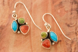 Day 9 Deal - Genuine Sleeping Beauty Turquoise Sterling Silver Navajo Earrings